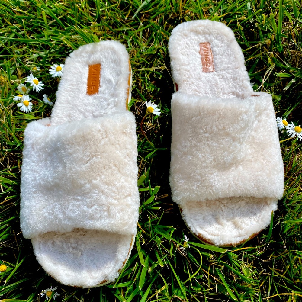 Vince shearling slippers